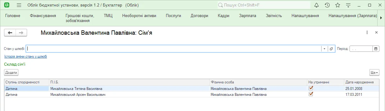 посилання Сім’я