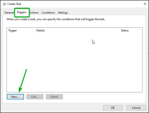 Тригери в Планувальнику завдань в Windows