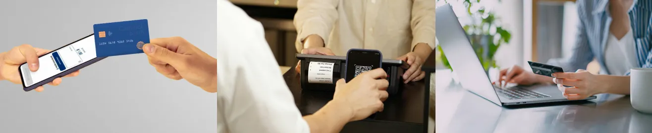 Інтернет-еквайринг, Tap to Phone, Оплата за QR-кодом, Спеціальні Android-пристрої, Класичний POS-термінал, Android-термінали 3 в 1